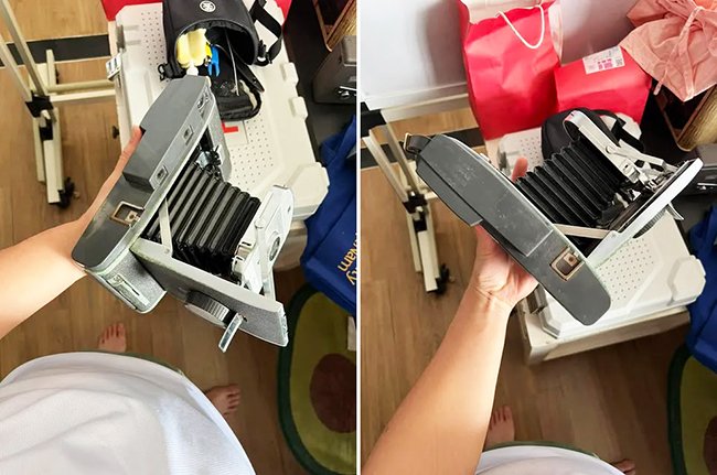 [Thanh Lý/Cho Thuê] Máy Ảnh Cổ Bellows Polaroid - Đạo Cụ Retro Cực Chất