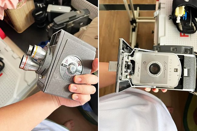 Thanh lý/Cho thuê bộ máy ảnh Polaroid và máy quay phim cổ điển làm đạo cụ