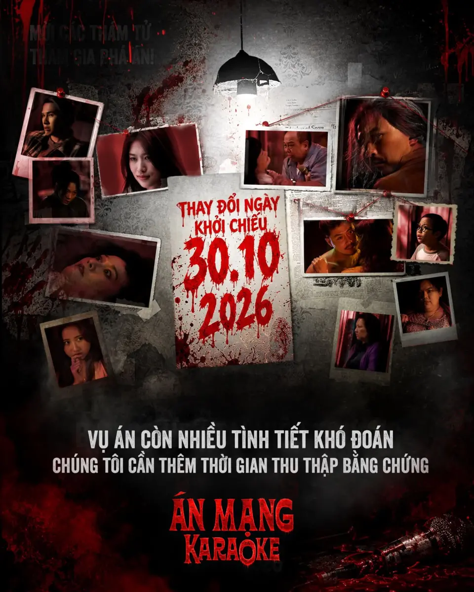 "Án Mạng Karaoke" bất ngờ lùi lịch khởi chiếu sang 30/10/2026: Bước lùi chiến thuật tại phòng vé?
